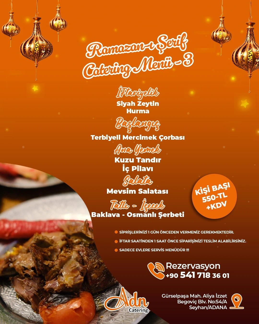 Ramazan Catering Menüsü 3